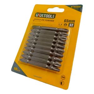 JUEGO DE 10 PUNTAS PH2 DOBLE X 65MM S2 UYUSTOOLS