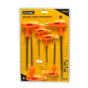 JGO DE DESARMADORES EN T PUNTA TORX 6PZAS T-10 - T40 UYUSTOOLS