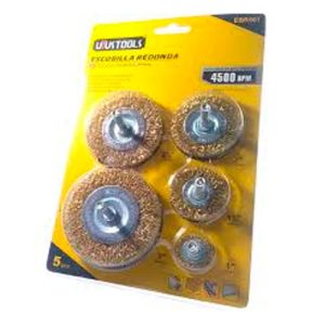 CEPILLO CIRCULAR LISO P/TALADRO JGO 5 PZAS UYUSTOOLS