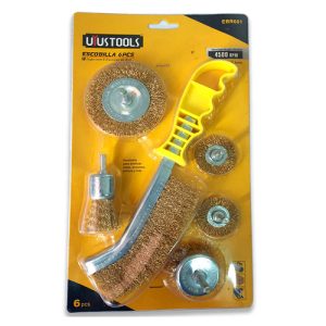 JGO DE CEPILLOS P/TALADRO R- 1/4" 6 PZAS UYUSTOOLS