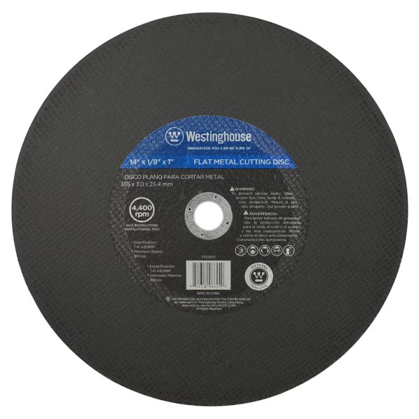 Disco Plano para Cortes en Metal de 14" x 1/8" x 1" Westinghouse