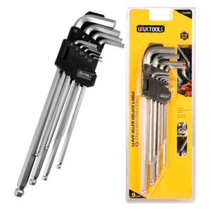 JGO LLAVES ALLEN DE BOLA 9PZAS 1.5-10MM LARGA UYUSTOOLS
